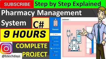 Pharmacy Management System in Csharp (C#, Visual Studio, MsSQL Server) Complete Project Step by Step
