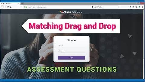 Alison Publisher Tool - Matching drag and drop question