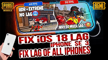 HOW TO FIX LAG OF PUBG/BGMI in 2025 | IPHONE SE 3 (2022) | ios Lag fix after update 3.7