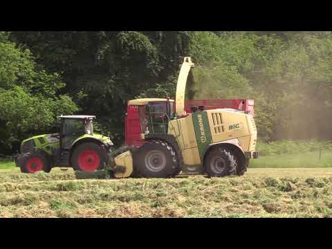 Krone BiG X 1100 Harvesting Grass in Kildare with Smyth Fieldmaster Trailers - Silage 2018