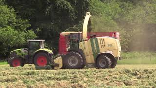 Krone BiG X 1100 Harvesting Grass in Kildare with Smyth Fieldmaster Trailers - Silage 2018