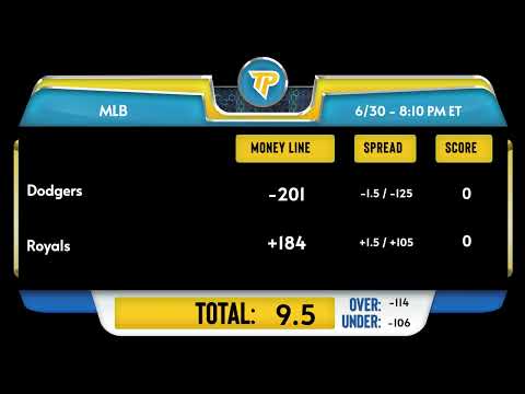 LA Dodgers vs Kansas City Royals 6/30/2023 無料のMLB予測、今日のMLBベッティングのヒント