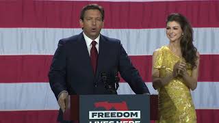 Ron DeSantis 2022 Florida Governor race victory speech