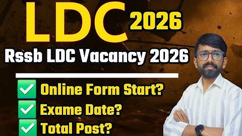 RSSB LDC 2026 online form date | LDC 2026 exam date | LDC online form 2026 | 