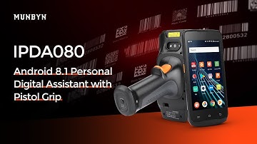 MUNBYN IPDA080 Android Barcode Scanner Pistol Grip, 2D Android Scanner Handheld with Zebra 4710