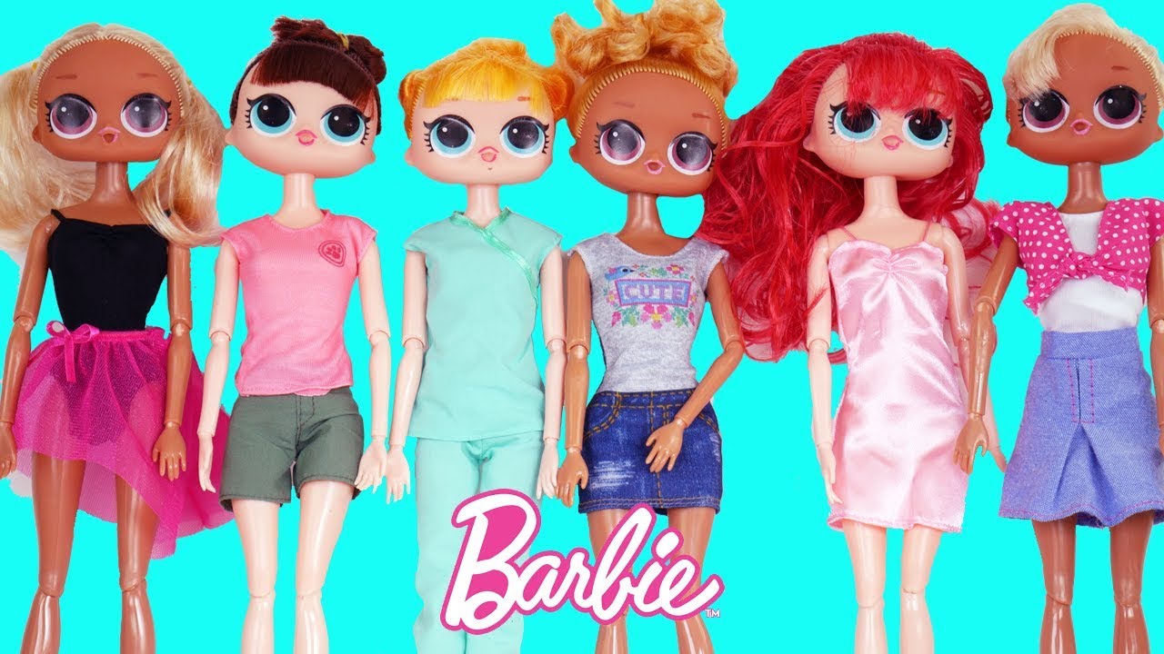 LOL Surprise Custom Big Barbie Dolls Toy Show Under Wraps - YouTube
