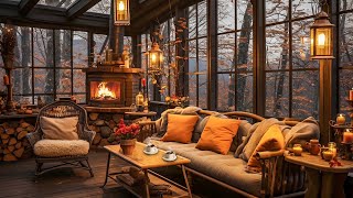 Warm Winter Cafe 🪔 Smooth Jazz Piano Music RelaxWorkStudy - Soothing Background Music