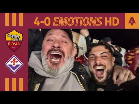 Video ROMA-FIORENTINA 4-0 | EMOTIONS dall'OLIMPICO | HD
