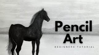 Easy Pencil Drawing of a Horse Silhouette Full Beginners Tutorial