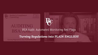 BSA Audit: Automated Monitoring Red Flags