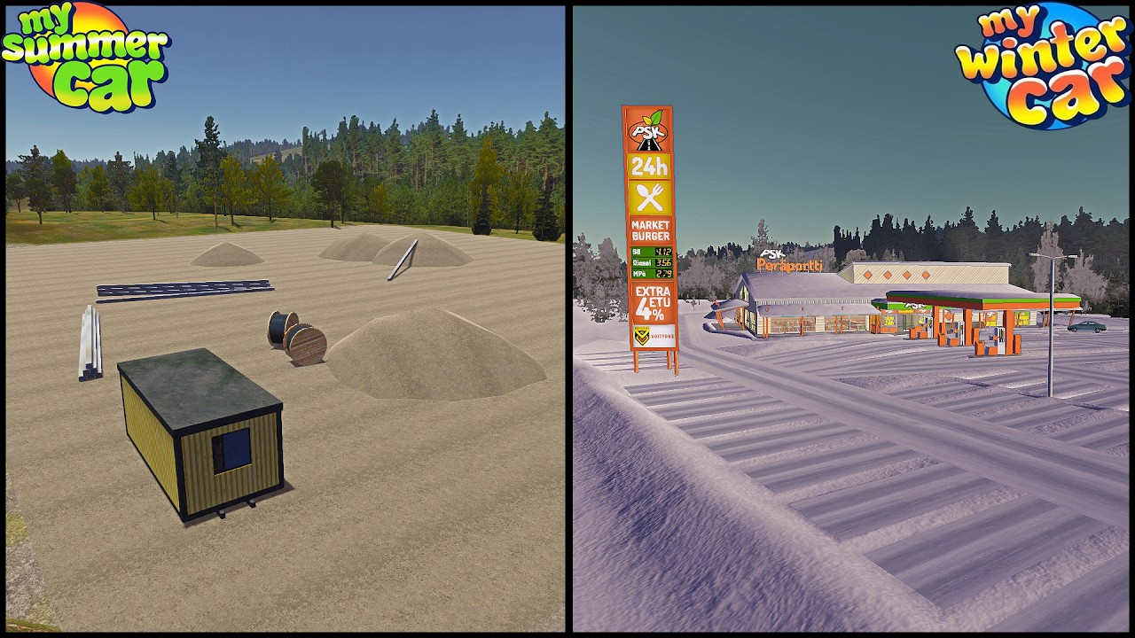 СРАВНЕНИЕ MY SUMMER и WINTER CAR! ПОСТРОЙКИ!