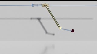 Simulation of mechanical systems: Double pendulum with dual springs (Blender)