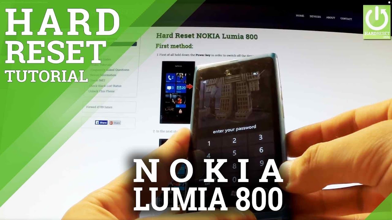 Hard Reset NOKIA Lumia 800 - How to Format NOKIA Lumia - YouTube