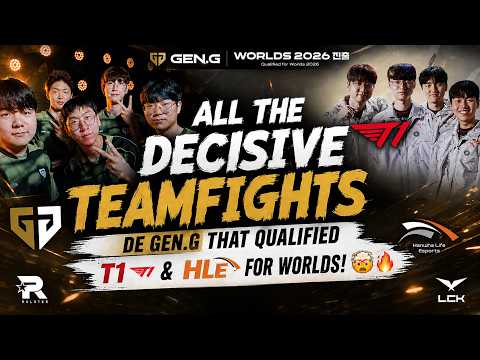 ALL THE DECISIVE TEAMFIGHTS OF GEN.G THAT QUALIFIED T1 & HLE FOR WORLDS! (GEN.G VS KT LCK)