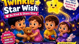 Twinkle Star Wish 🌟 | Be Kind & Share Story for Kids