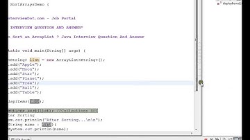 HOW TO SORT AN ARRAYLIST IN JAVA