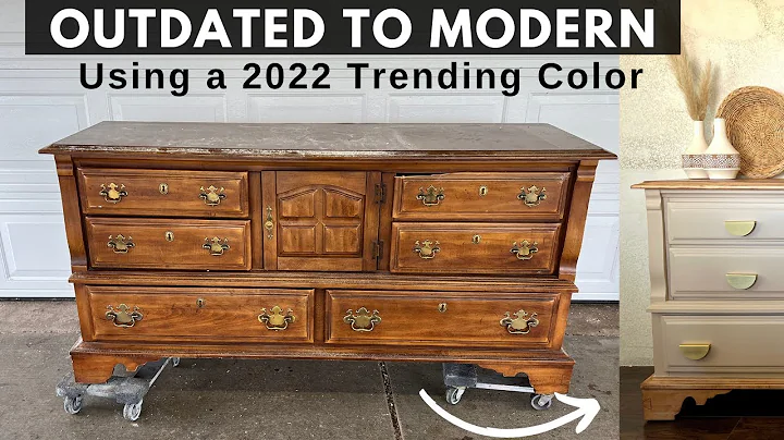 Outdated to Modern Dresser Makeover | Using Trendi...