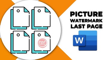How to make image watermark only last page in Word