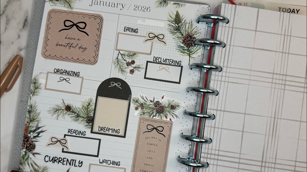 January 2026 Currently Page Plan With Me | Happy Planner Classic Vertical Creative Planner