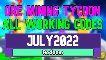 ALL NEW JULY 2022 CODES FOR Ore Mining Tycoon! ROBLOX WORKING OMT CODES