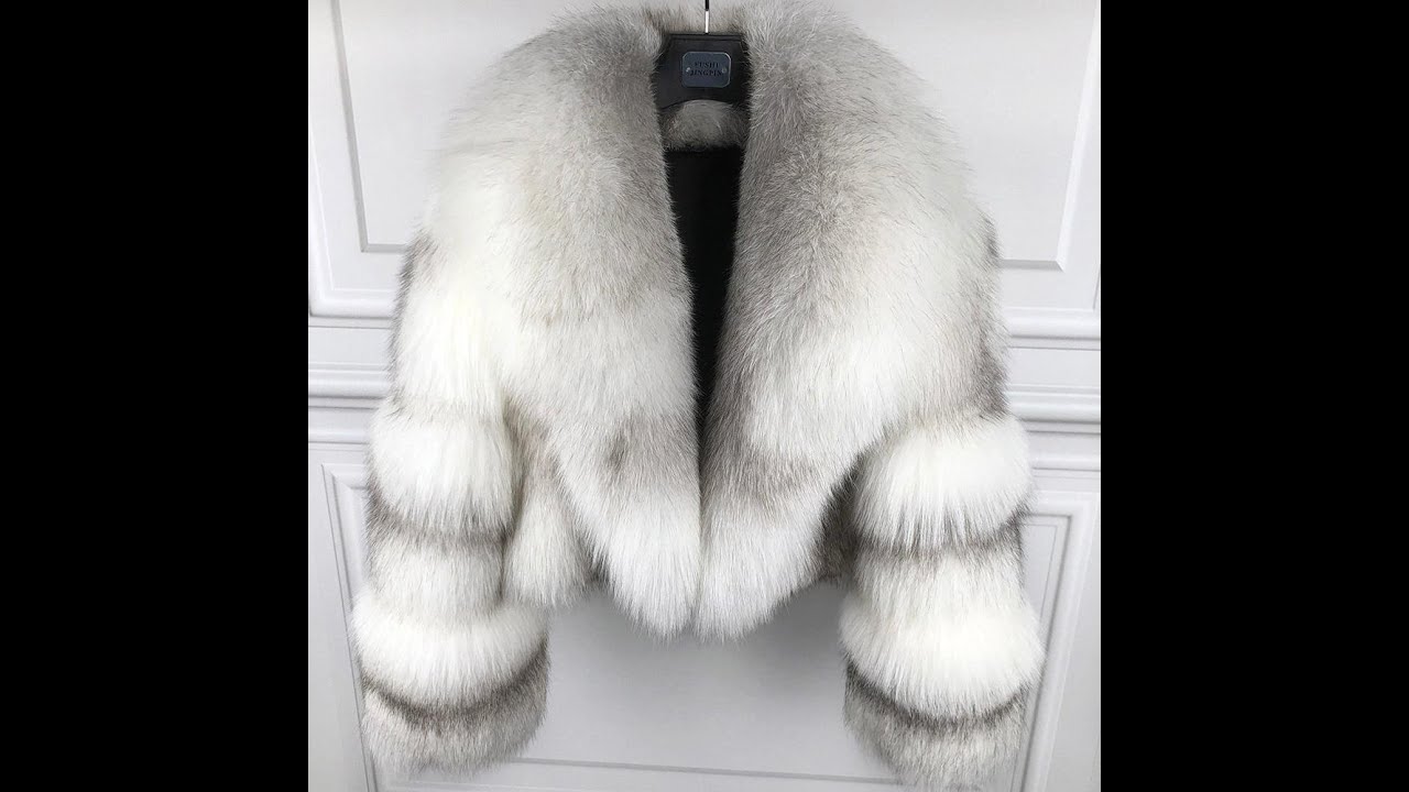 REAL FOX FUR BIG TURN DOWN COLLAR WAIST COATS Both 1
