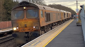 Mega GBRf move 66736 & 66724 & 66799 6D80 15;11 42E Lea Road 14/12/2025