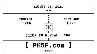 Indiana Fever [IND] @ Portland Fire [POR] | WNBA Final Box Score | AUGUST 01, 2026