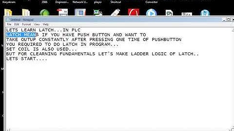 LATCH IN PLC