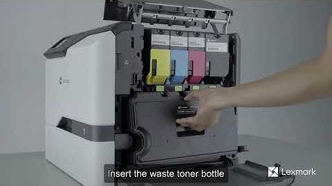 Lexmark C4150 - Replacing the waste toner bottle