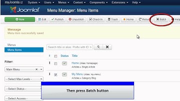 Joomla 3 0   Batch Process