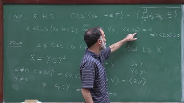 Doctorate program: Functional Analysis - Lecture 18: Orthonormal sets and closed linear spans