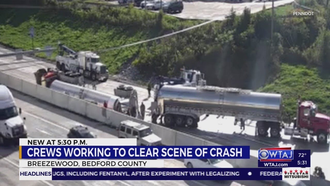 Route 30 crash closes ramp, tanker spills milk into drainage system