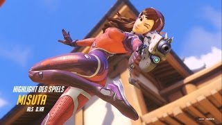 Overwatch - Double Kill, Triple Kill, Quadruple Kill and Teamkill with D.Va