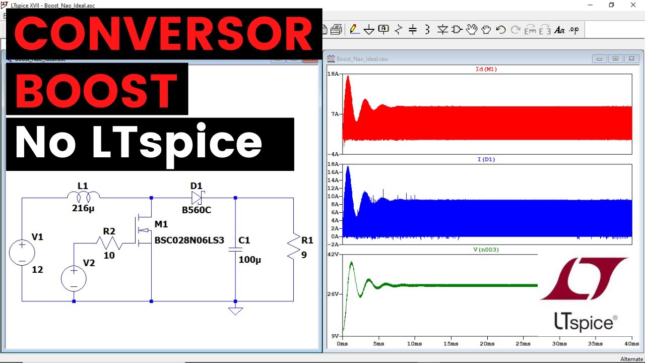 Como simular CONVERSORES CC-CC não isolados | LTspice Tutorial 1 - YouTube