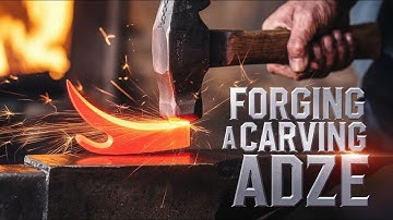 Forging a Small Carving Adze from Scratch – Handmade DIY Craft