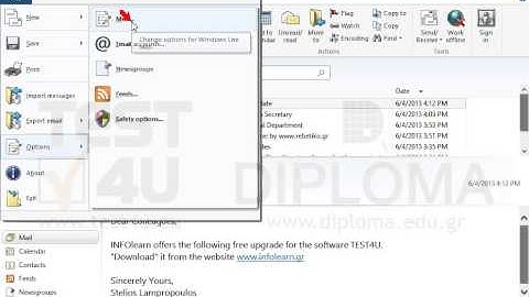 Configure Windows Live Mail so that you can read email messages as plain text.
