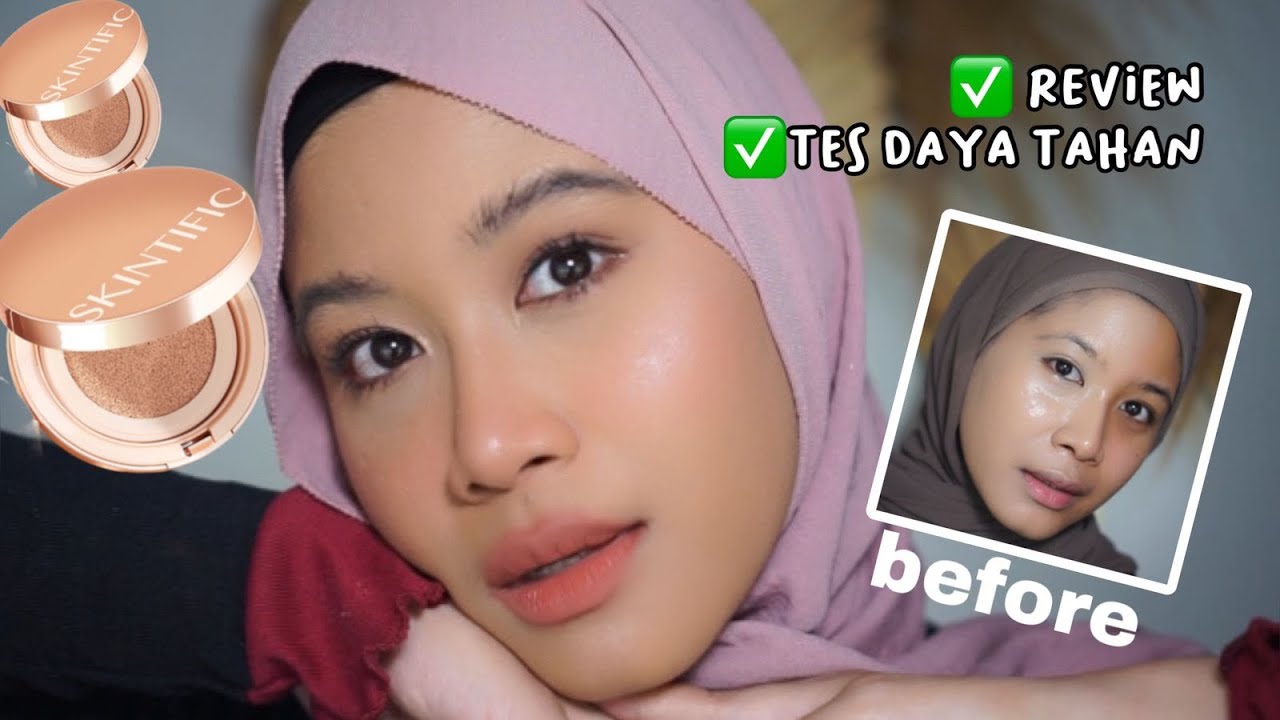 SKINTIFIC COVER ALL PERFECT CUSHION REVIEW DI KULIT MEDIUM SAWO MATANG