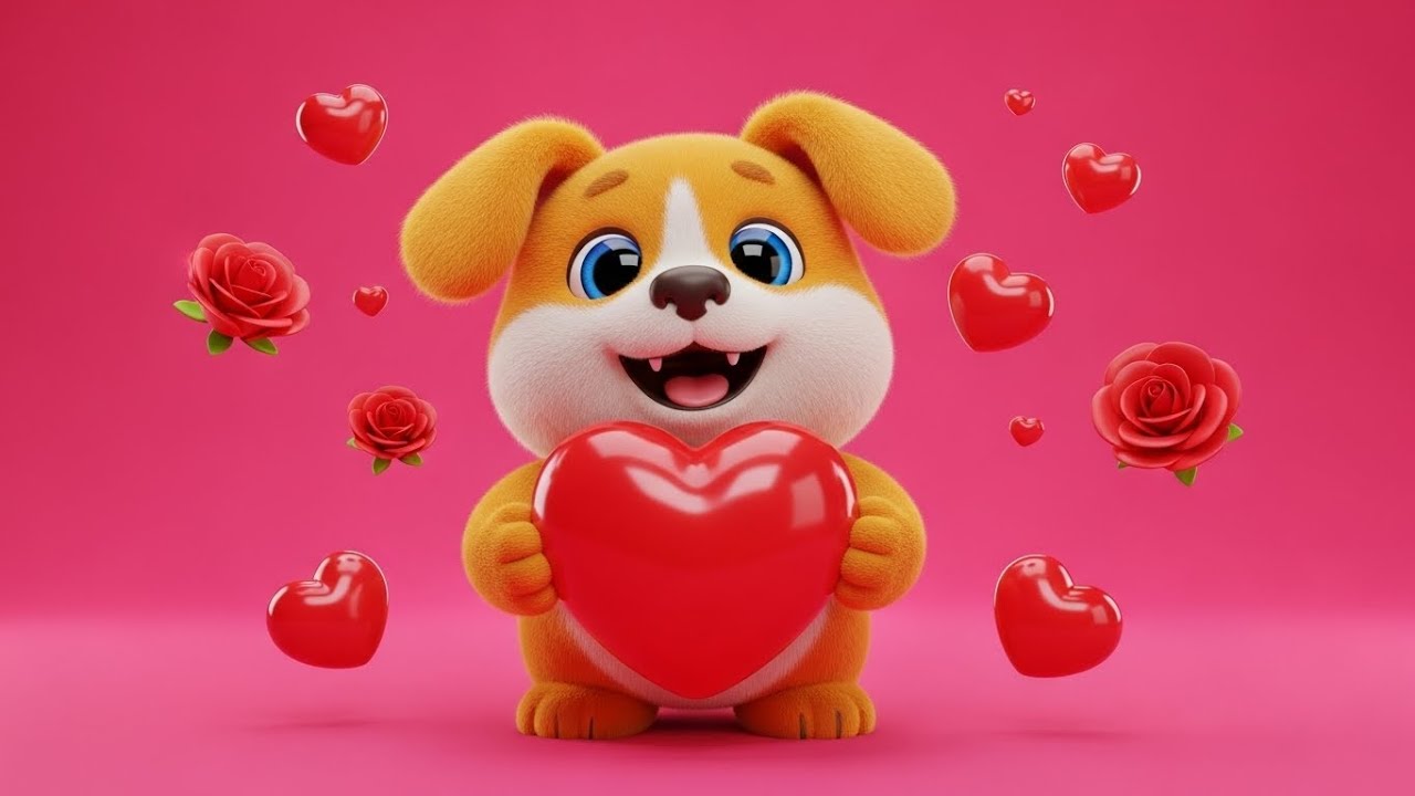 💖 Valentine’s Day Song for Kids | The Kindness & Friendship Song | 3D Nursery Rhymes 🍭✨