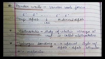Stabilizing interaction, Vander walls, electrostatic, H-bonding