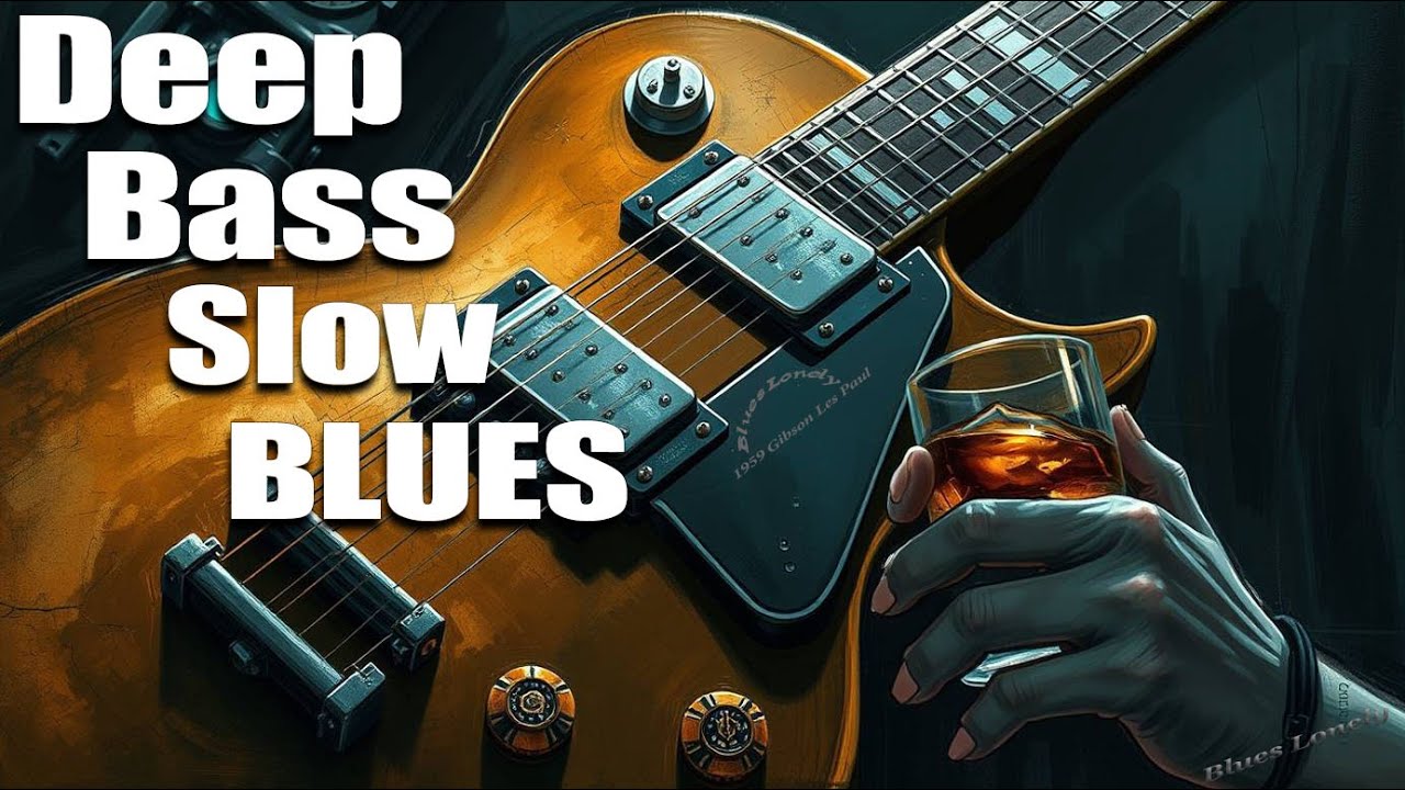 Blues Lonely | Slow Blues Session (60 Min) – Electric Guitar \u0026 Deep Bass