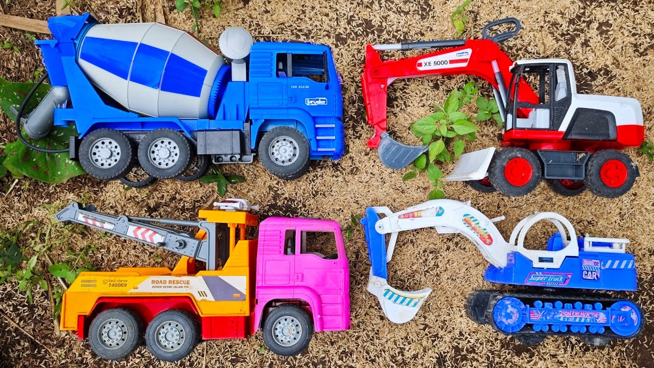 Truk Molen Besar Ngecor Jalan, Kereta Api, Truk Oleng, Bus Telolet,Crane,Beko Excavator,School Bus