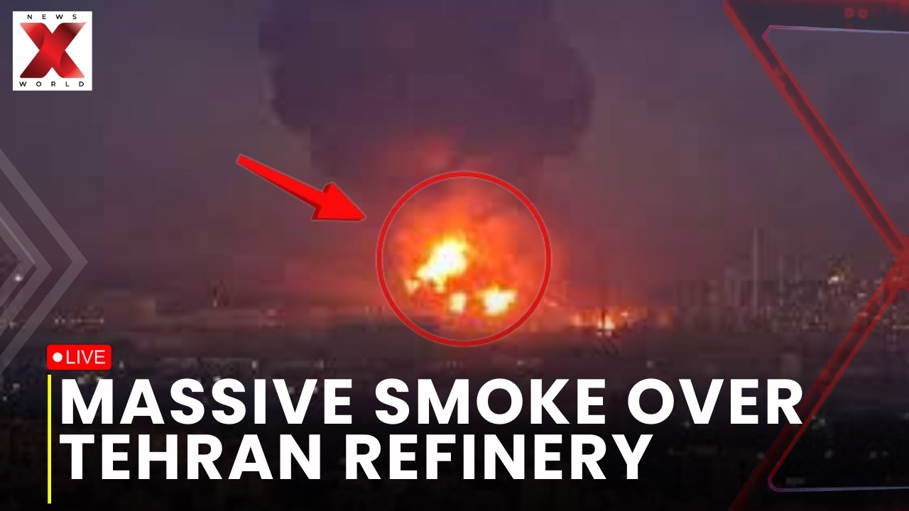 Tehran's Shahran oil Attack Live: Iran’s Tehran refinery reportedly hit, smoke rises| NewsX World