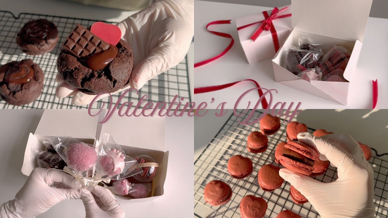 특별한 날의 사용법 🗓️🍫│발렌타인데이 디저트 만들기│가나슈 쿠키/미니 마카롱/케이크팝