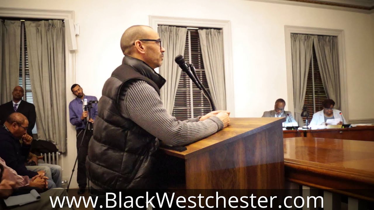 Dr. Robert Baskerville @ the 2-10-16 MV Council Mtg. new rochelle public library