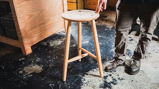 My Very First Attempt at Making This Three Leg Stool From Pine