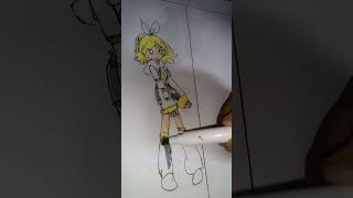 Drawing And Colouring Kagamine Rin
