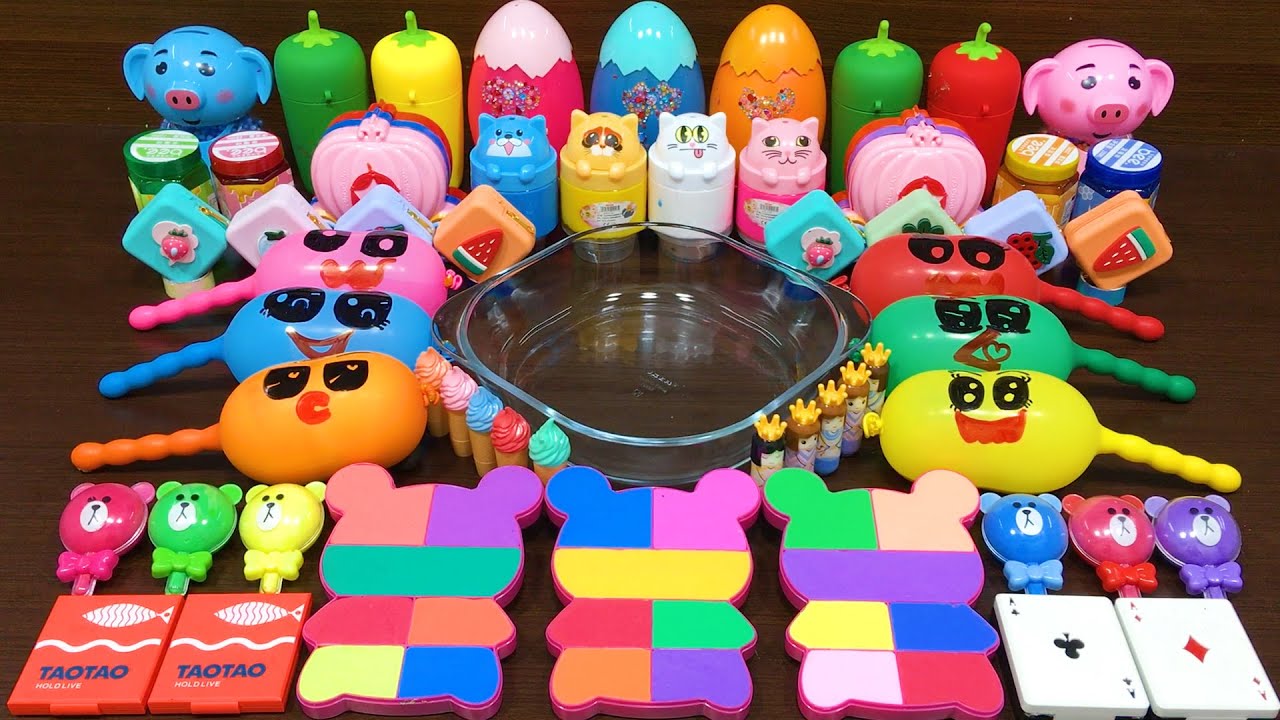 Making Slime With Funny BALLOONS ! Mixing Makeup, Clay and More into Slime ! Satisfying Slime 