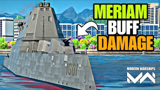 MERIAM RAILGUN USS MICHAEL MONSOOR DAPAT BUFF DAMAGE | MODERN WARSHIPS