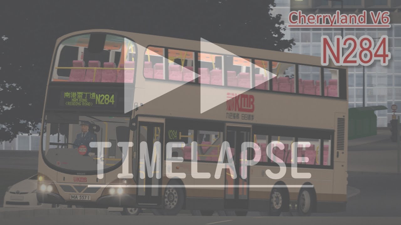 OMSI | Cherryland V6 | N284 | Volvo B10TL Super Olympian 12m (AVW) | Additional Bus | Timelapse