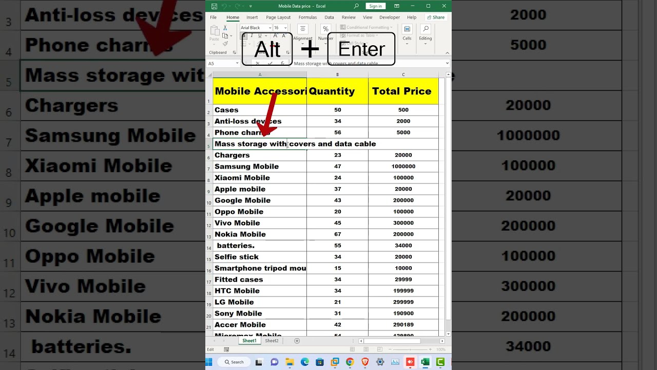 Break Large Line Into Multiple Lines In One Cell Excel 